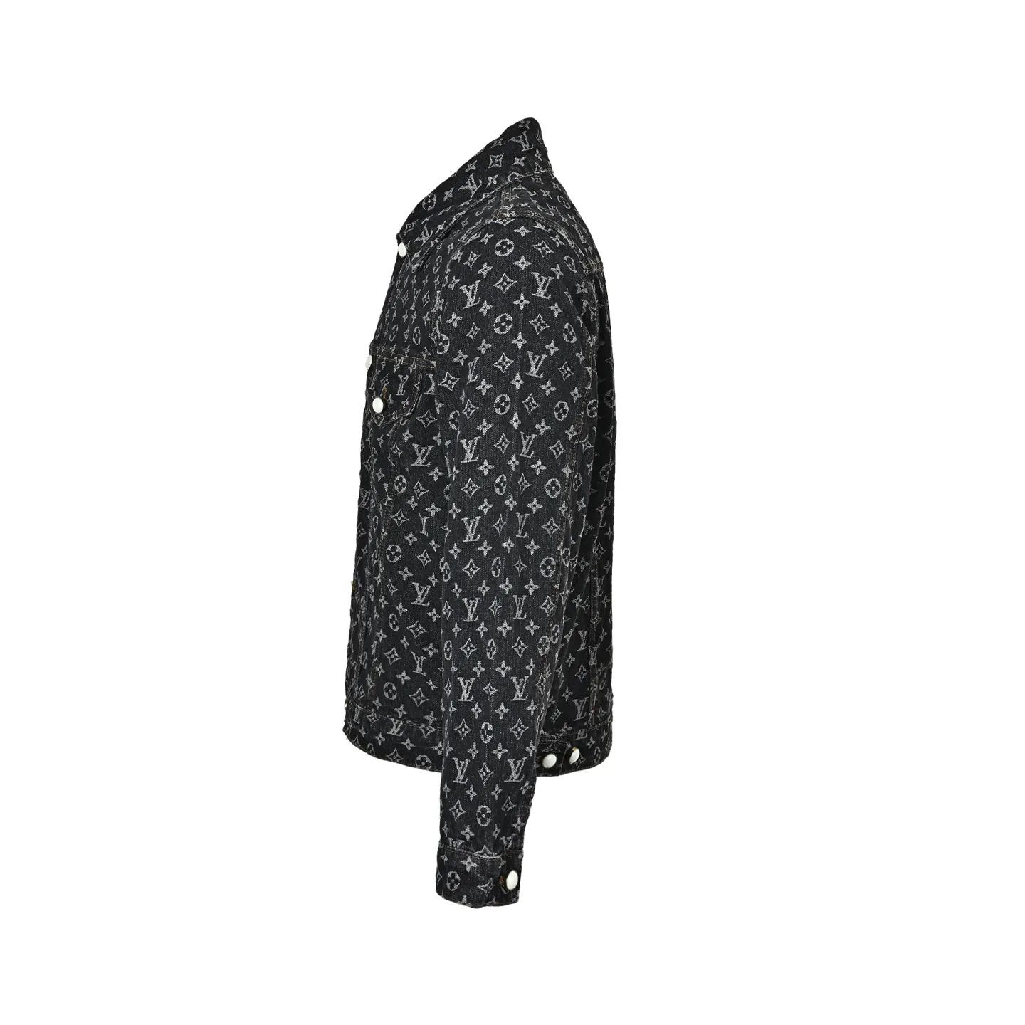 Louis Vuitton/Louis Vuitton 24Fw FA all-over printed old flower jacquard denim jacket